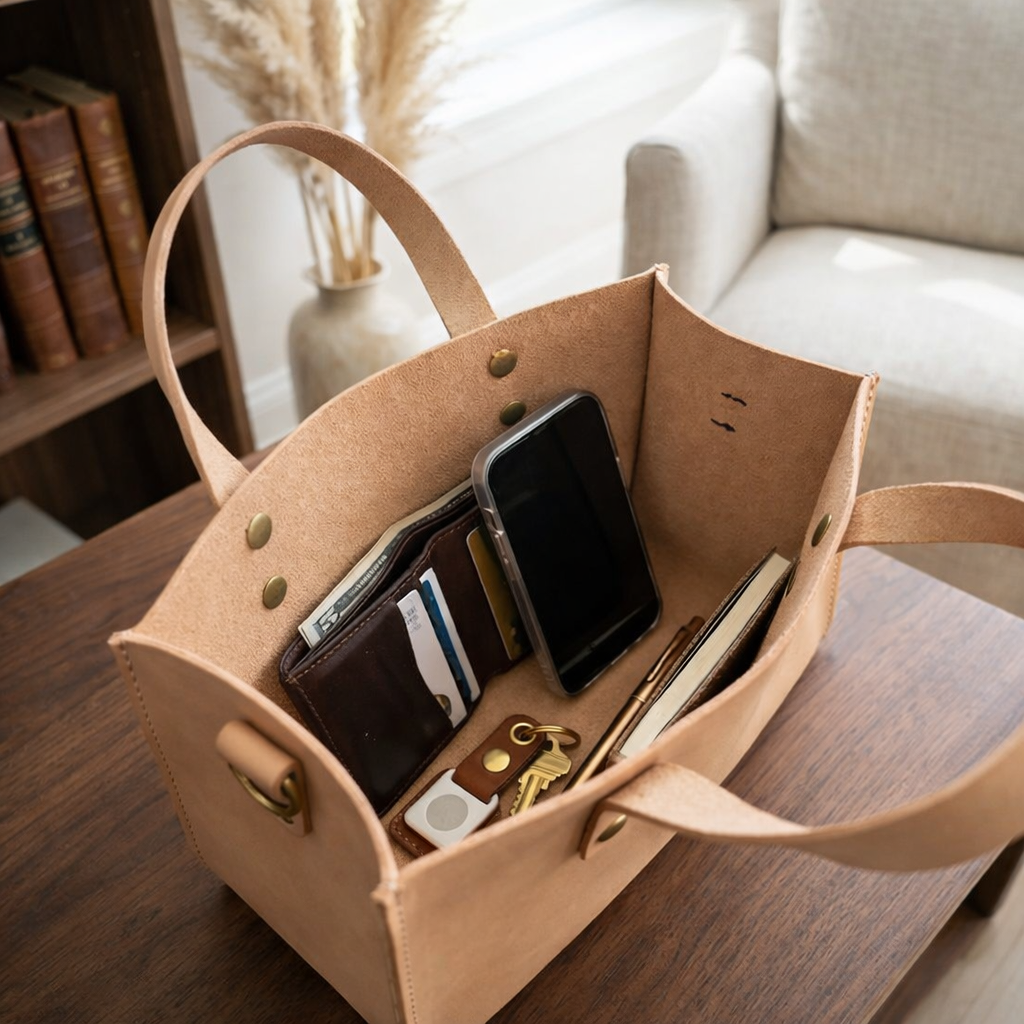 Leather Tote | Time
