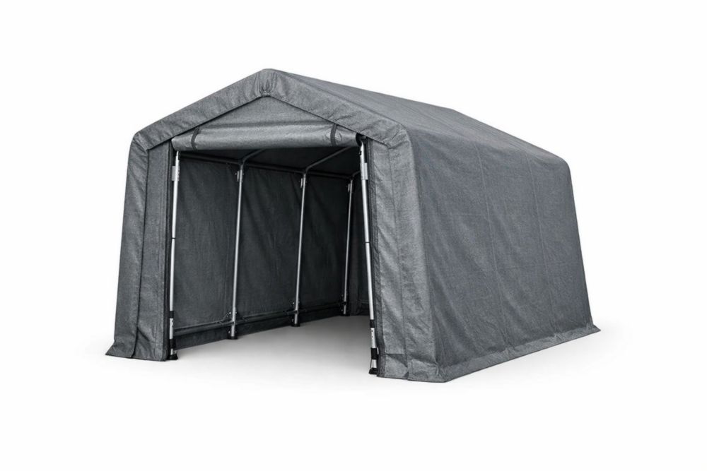Portable Outdoor Shelter Garage Steel Frame PE Cover 300cm x 240cm x 180cm - Grey