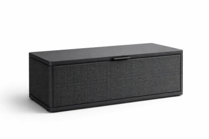 Storage Bench Wicker Black 120x45x50 cm