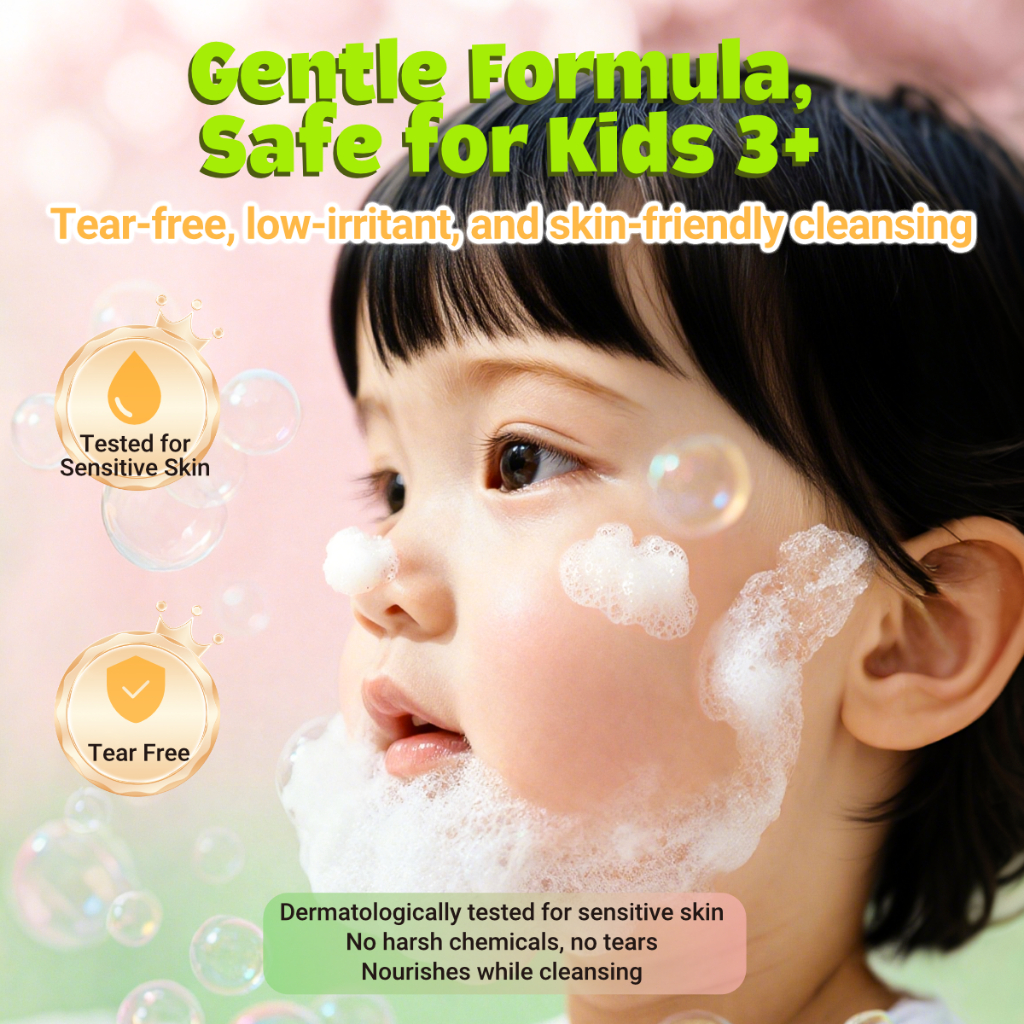 Hegerbaby JuicyCuddle Baby Wash Cherry + Melon - Deep Cleansing,Long-Lasting Fragrance Body Wash