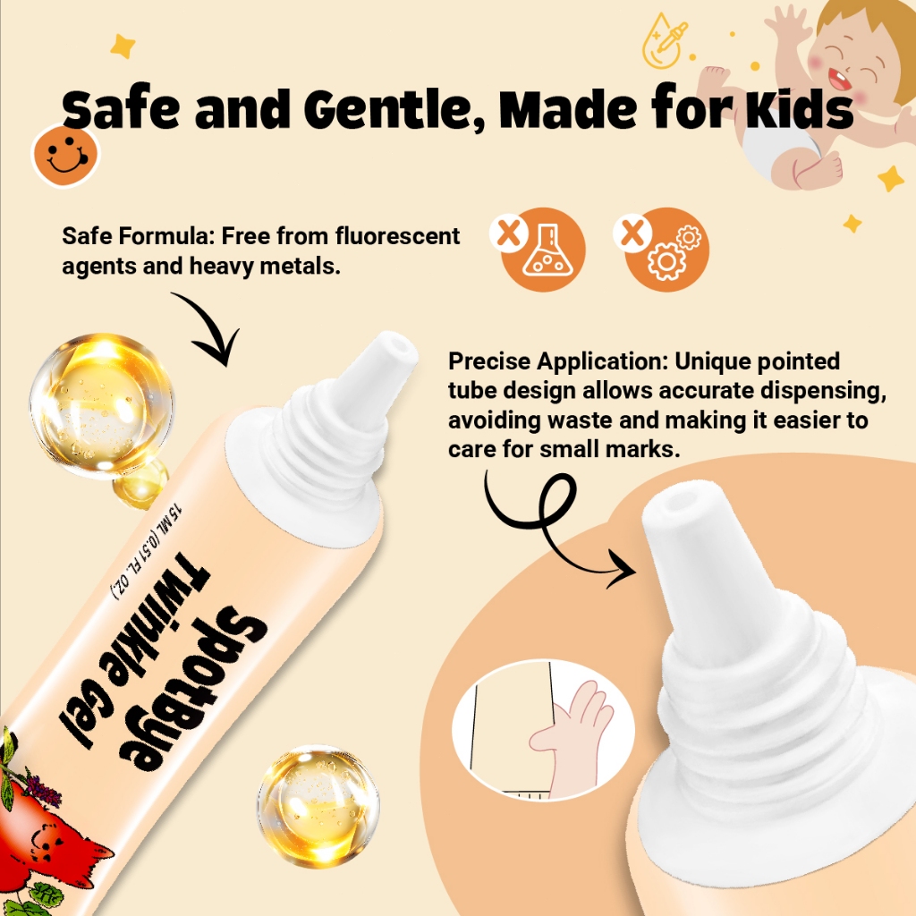Hegerbaby Spotbye Twinkle Glow Gel - Mosquito Bite Scar Repair Cream for Kids, Safe, Non-Toxic 15ml