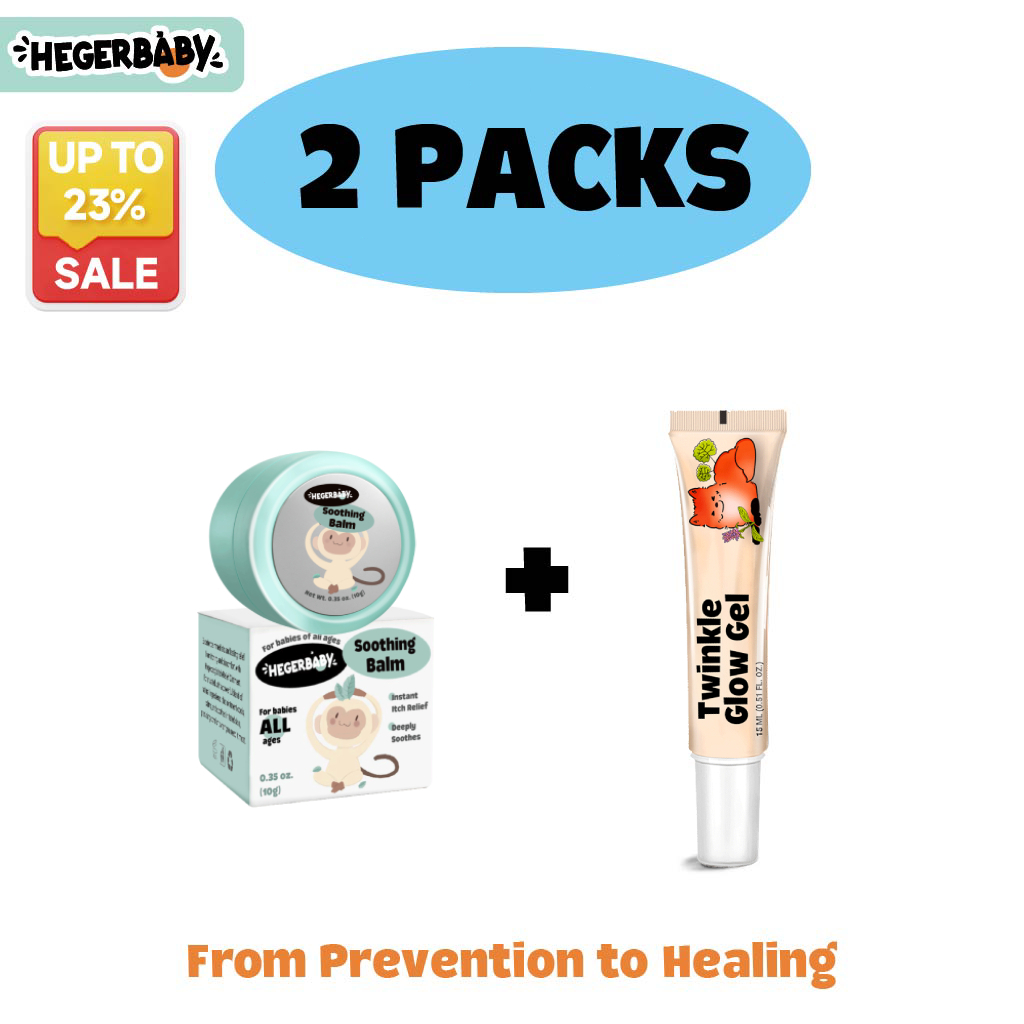Hegerbaby Bugs Spray + Soothing Balm + Scar Gel | Mosquito Repellent, Itching Relief & Scar Care