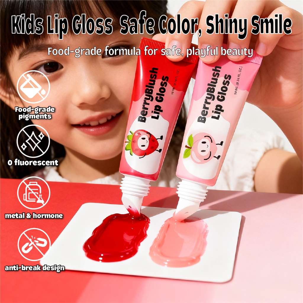 Hegerbaby Lip Face Balm & Lip Gloss Moisturizing Nourishing Non Sticky Gentle Safe for Kids