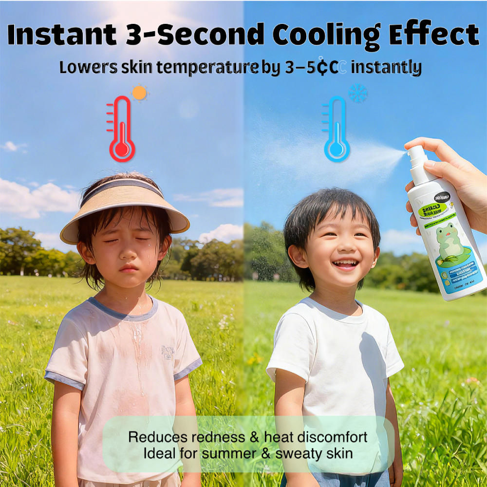 Hegerbaby Cooling Mist Water - Natural Formula Soothes Prickly Heat Effectively Repels Mosquitoes