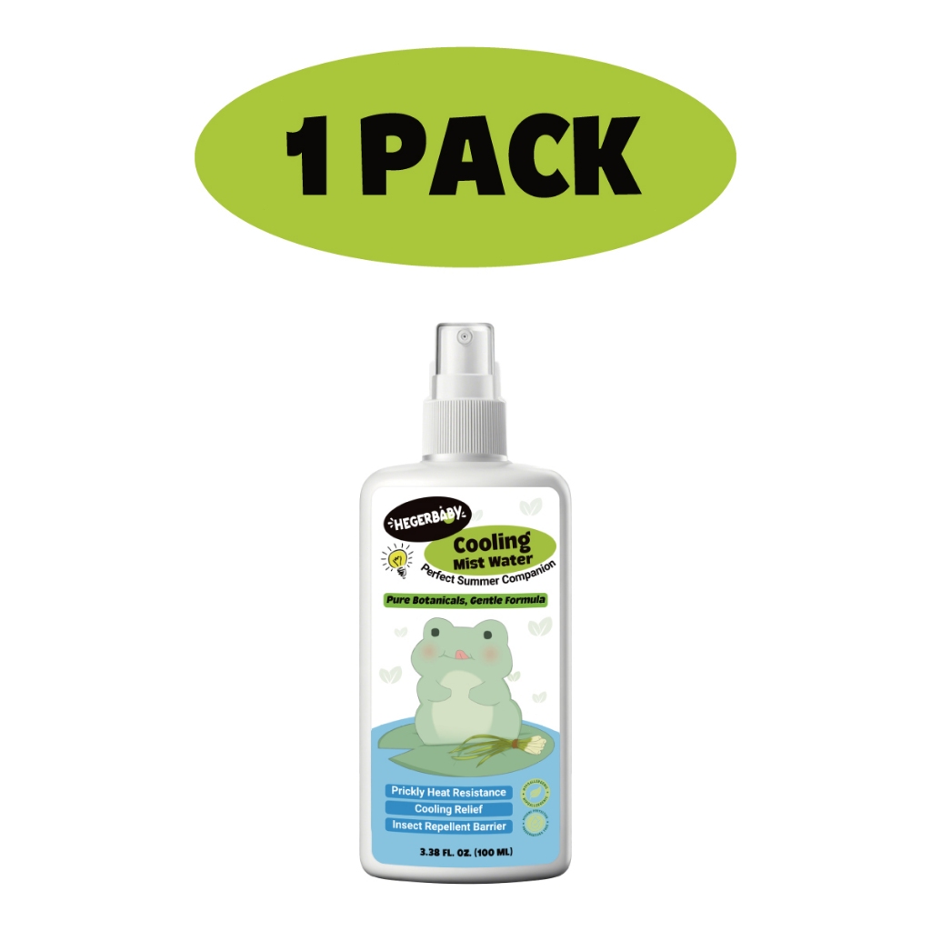 Hegerbaby Cooling Mist Water - Natural Formula Soothes Prickly Heat Effectively Repels Mosquitoes