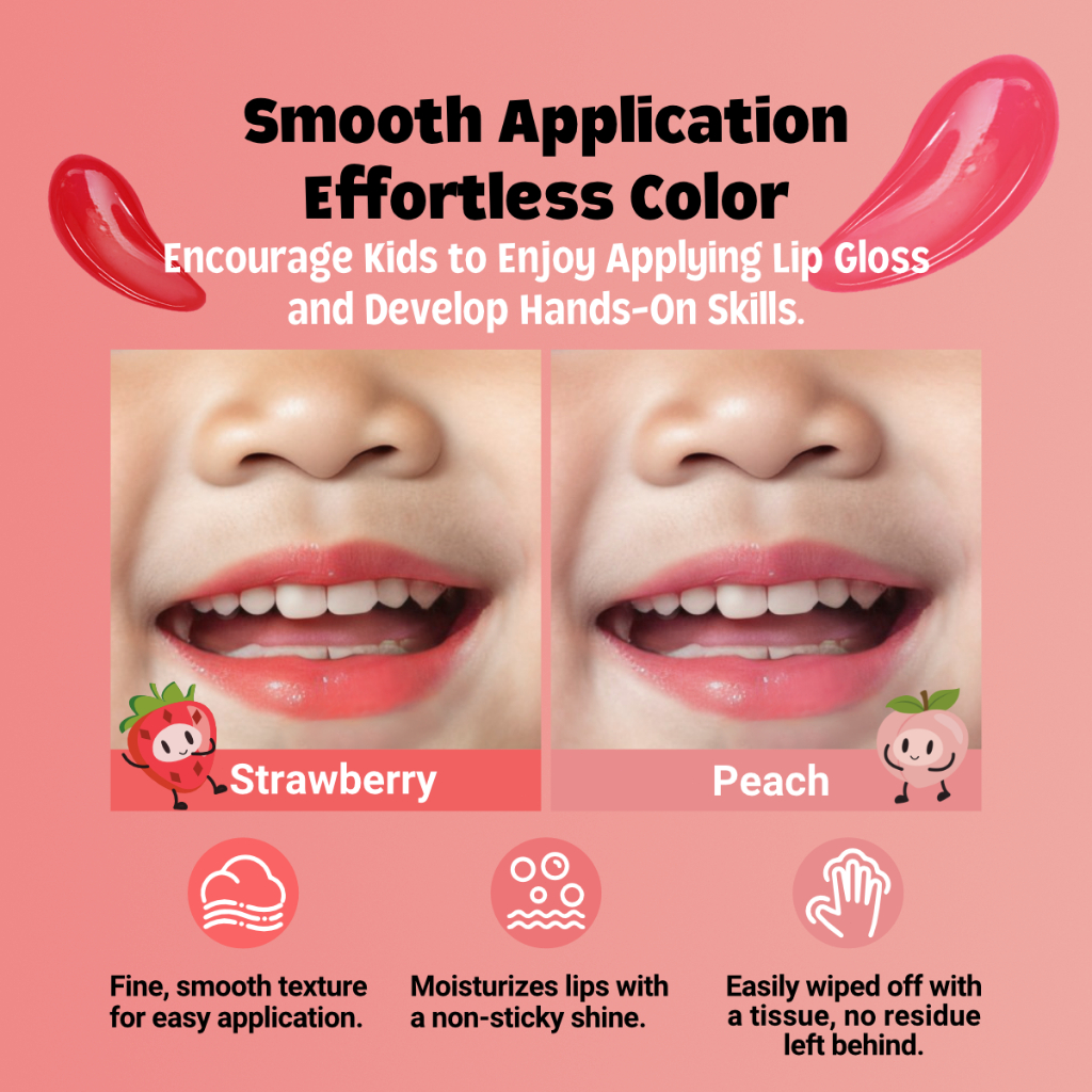 Hegerbaby Lip Face Balm & Lip Gloss Moisturizing Nourishing Non Sticky Gentle Safe for Kids