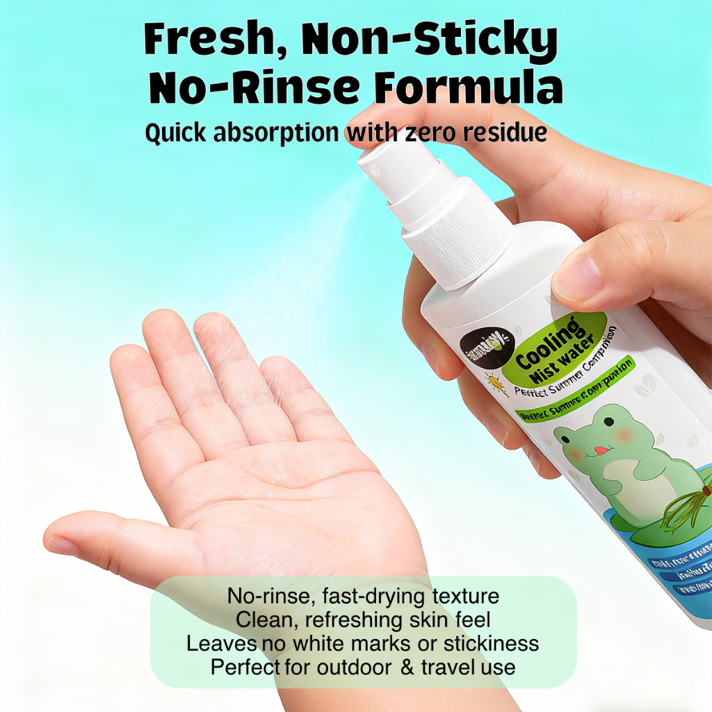 Hegerbaby Cooling Mist Water - Natural Formula Soothes Prickly Heat Effectively Repels Mosquitoes