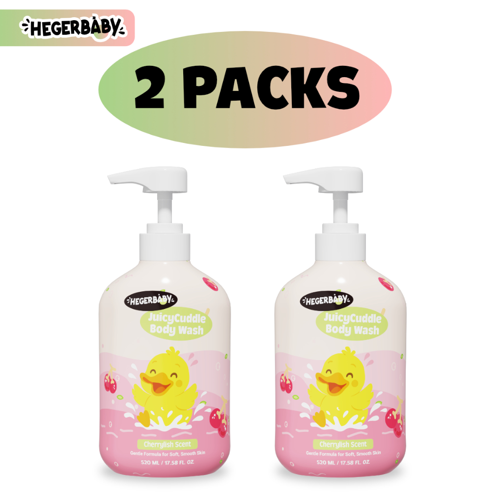 Hegerbaby JuicyCuddle Baby Wash Cherry + Melon - Deep Cleansing,Long-Lasting Fragrance Body Wash