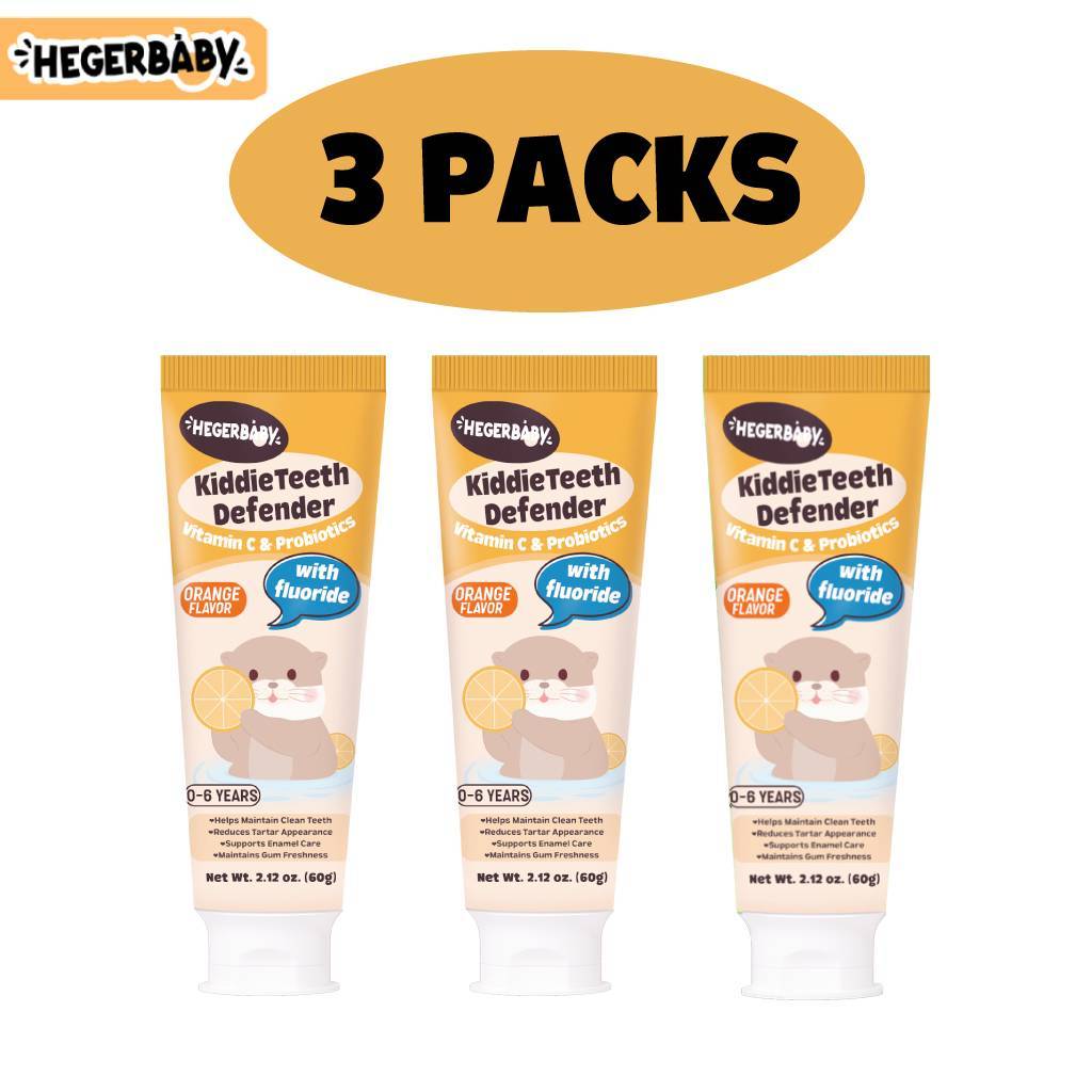 Hegerbaby Kiddieteeth Defender Toothpaste -  Kids Fluoride Whitening Milk Teeth 60g