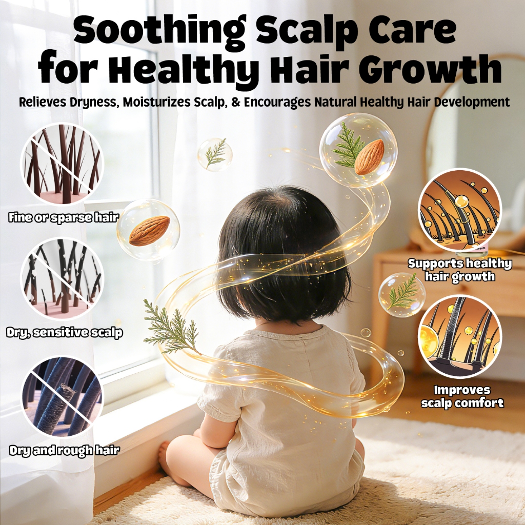 Hegerbaby Hair And Scalp Oil - Baby Oil Removes Cradle Cap Moisturizes Scalp Healthy Hair Growth