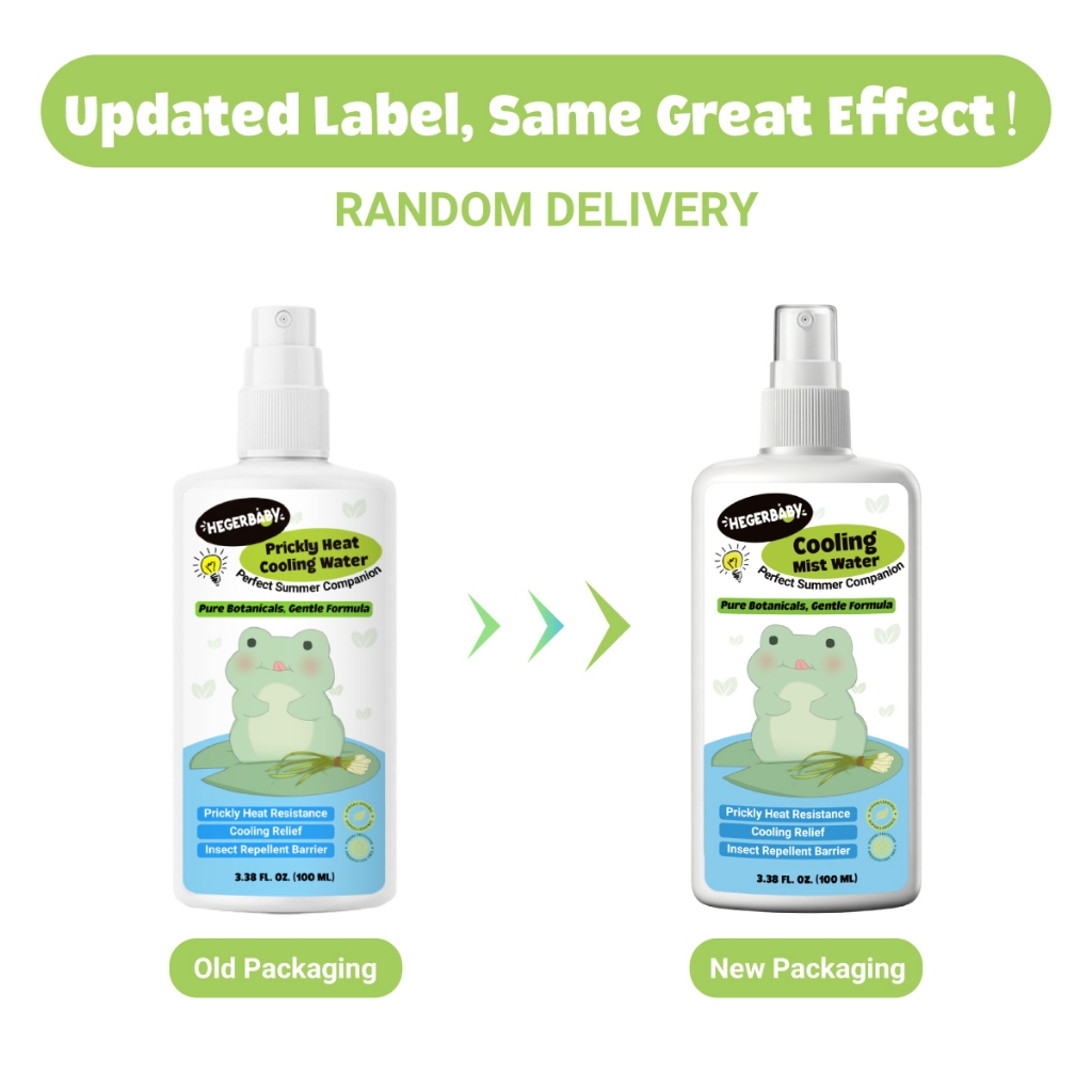 Hegerbaby Cooling Mist Water - Natural Formula Soothes Prickly Heat Effectively Repels Mosquitoes