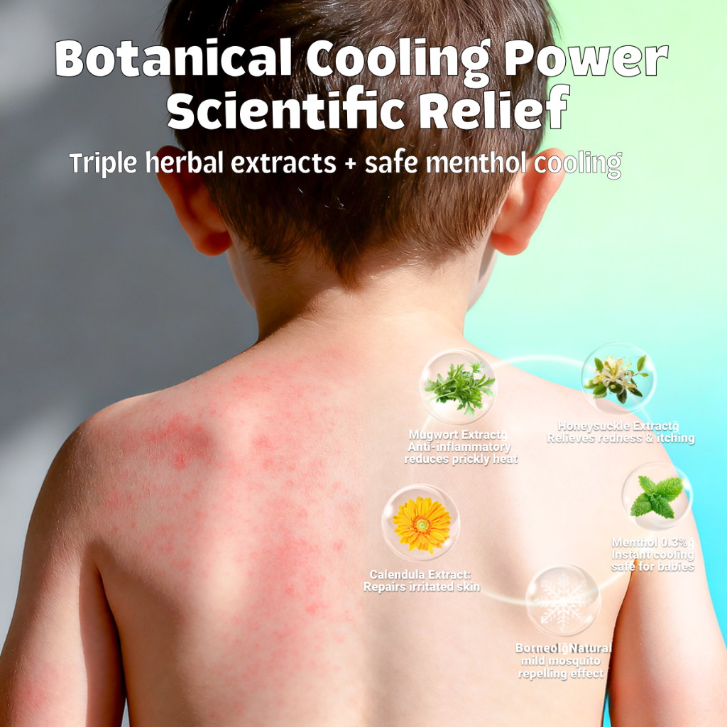 Hegerbaby Cooling Mist Water - Natural Formula Soothes Prickly Heat Effectively Repels Mosquitoes