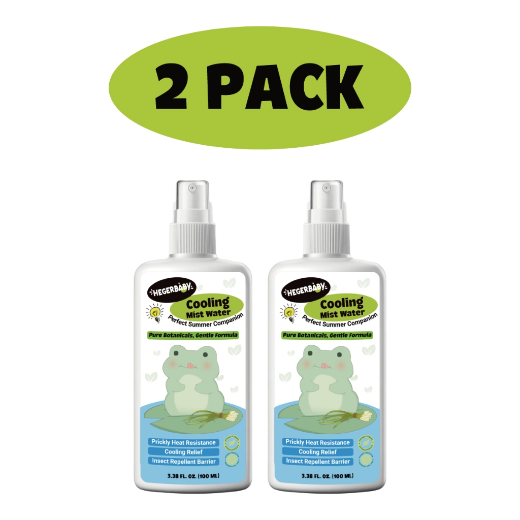 Hegerbaby Cooling Mist Water - Natural Formula Soothes Prickly Heat Effectively Repels Mosquitoes