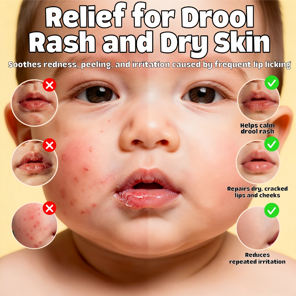 Hegerbaby Vaseline Lip & Face Balm - For Baby Moisturizing And Nourishing To Relieve Saliva Rash