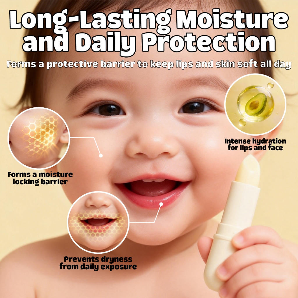 Hegerbaby Vaseline Lip & Face Balm - For Baby Moisturizing And Nourishing To Relieve Saliva Rash