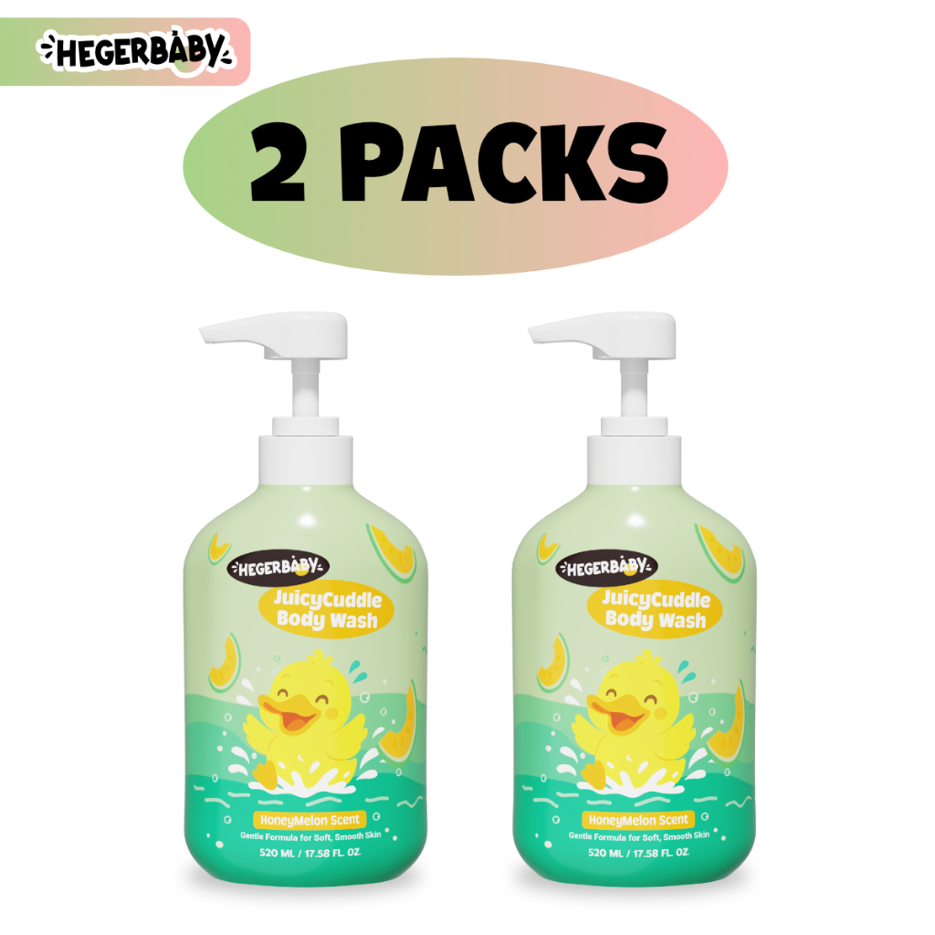 Hegerbaby JuicyCuddle Baby Wash Cherry + Melon - Deep Cleansing,Long-Lasting Fragrance Body Wash