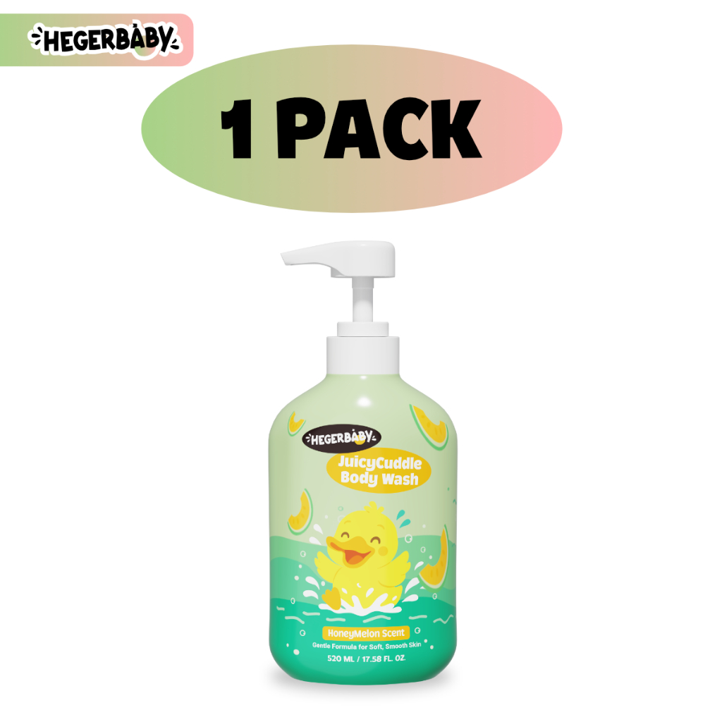 Hegerbaby JuicyCuddle Baby Wash Cherry + Melon - Deep Cleansing,Long-Lasting Fragrance Body Wash
