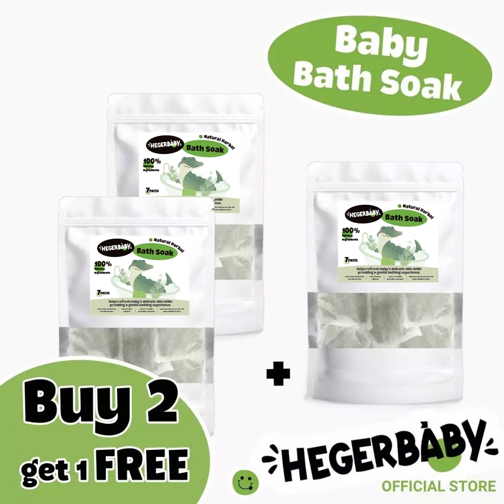 Hegerbaby Baby Bath Soak - 100% Natural Herbal Gentle Soothing Formula for Kids Wash Boost Immunity