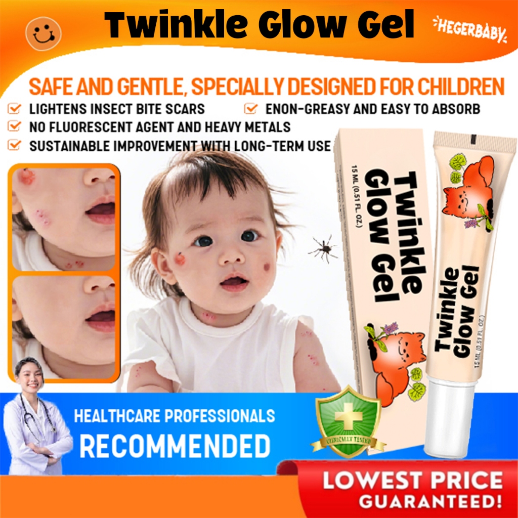 Hegerbaby Spotbye Twinkle Glow Gel - Mosquito Bite Scar Repair Cream for Kids, Safe, Non-Toxic 15ml