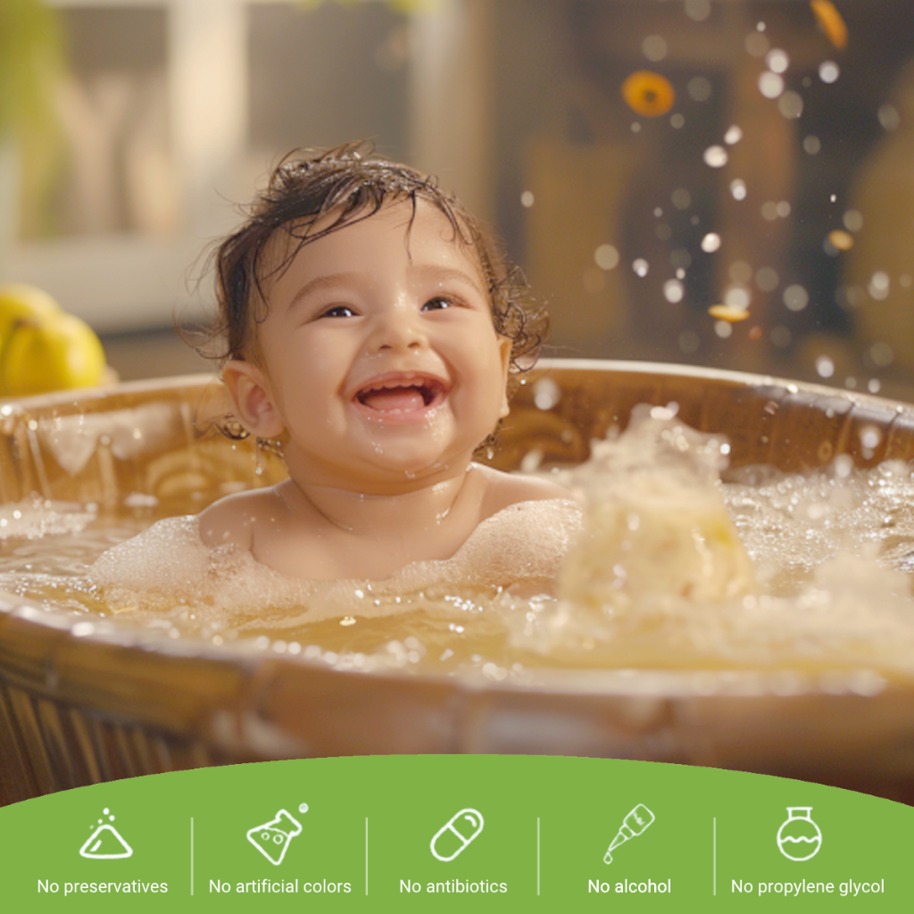 Hegerbaby Baby Bath Soak - 100% Natural Herbal Gentle Soothing Formula for Kids Wash Boost Immunity