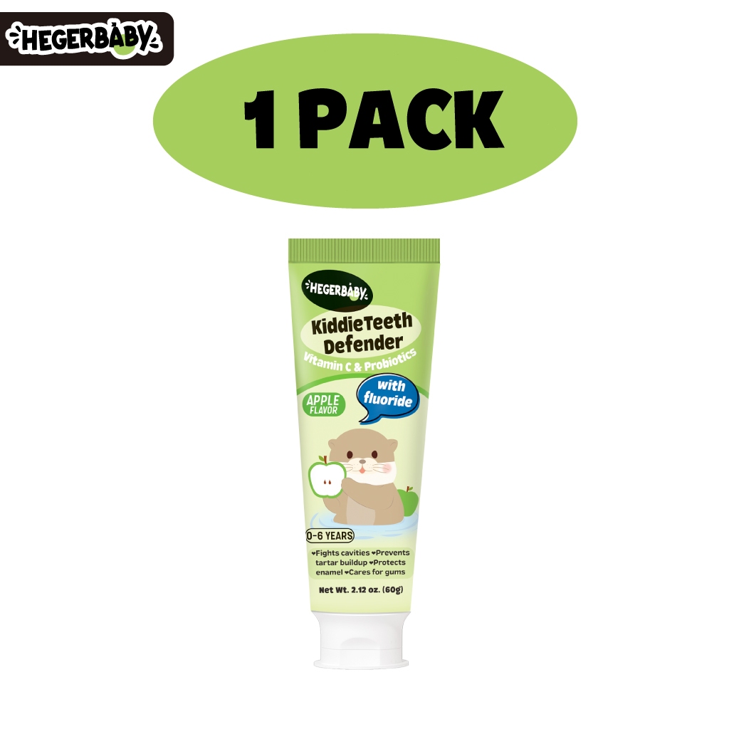 Hegerbaby Kiddieteeth Defender Toothpaste - Orange / Grape / Green Apple Flavor – 60g