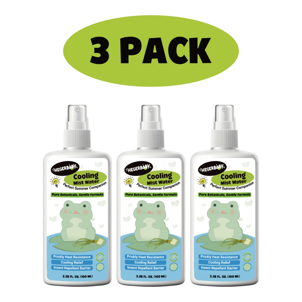 Hegerbaby Cooling Mist Water - Natural Formula Soothes Prickly Heat Effectively Repels Mosquitoes