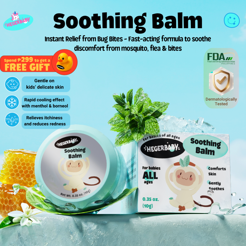 Hegerbaby Soothing Balm – Kids Infant Itch Relief Relieves Bug Bites, Repels Insects