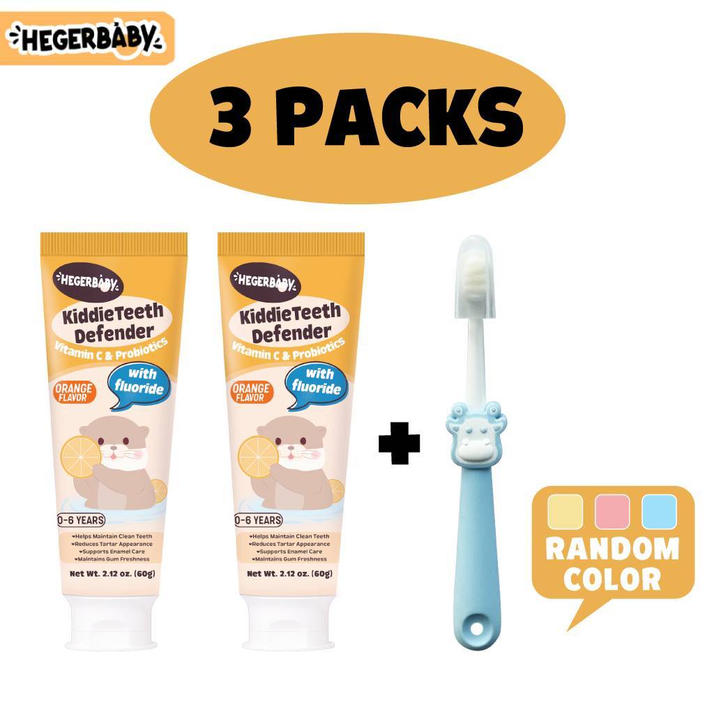 Hegerbaby Kiddieteeth Defender Toothpaste -  Kids Fluoride Whitening Milk Teeth 60g