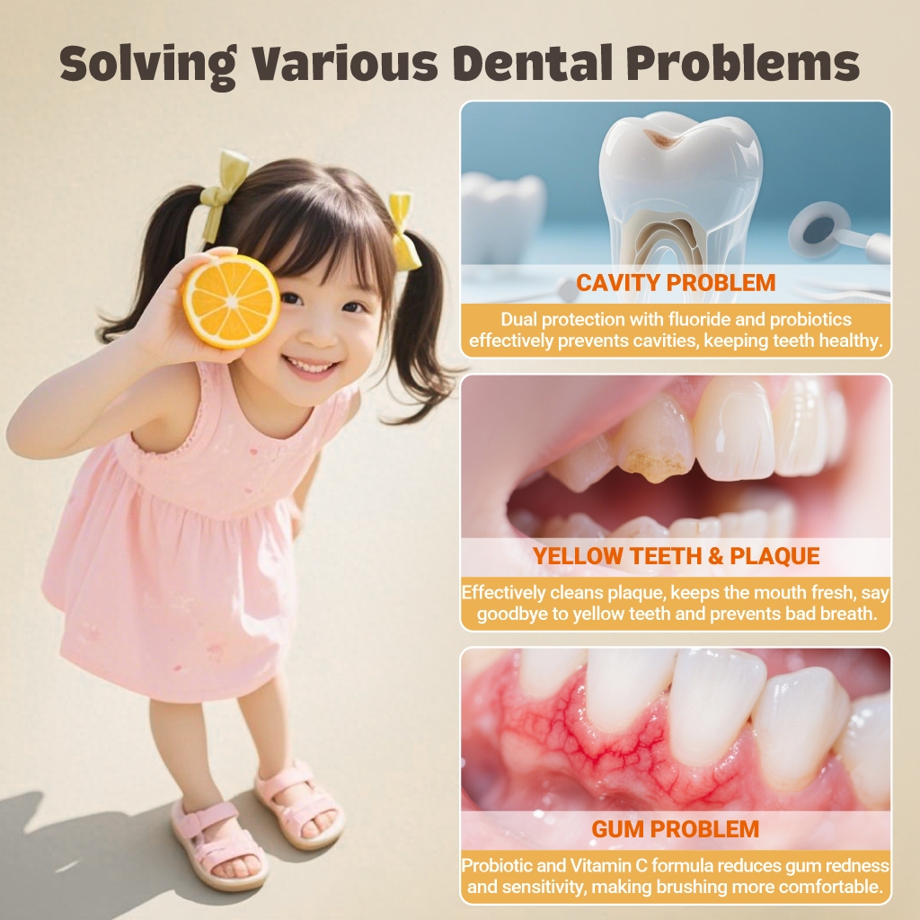 Hegerbaby Kiddieteeth Defender Toothpaste -  Kids Fluoride Whitening Milk Teeth 60g