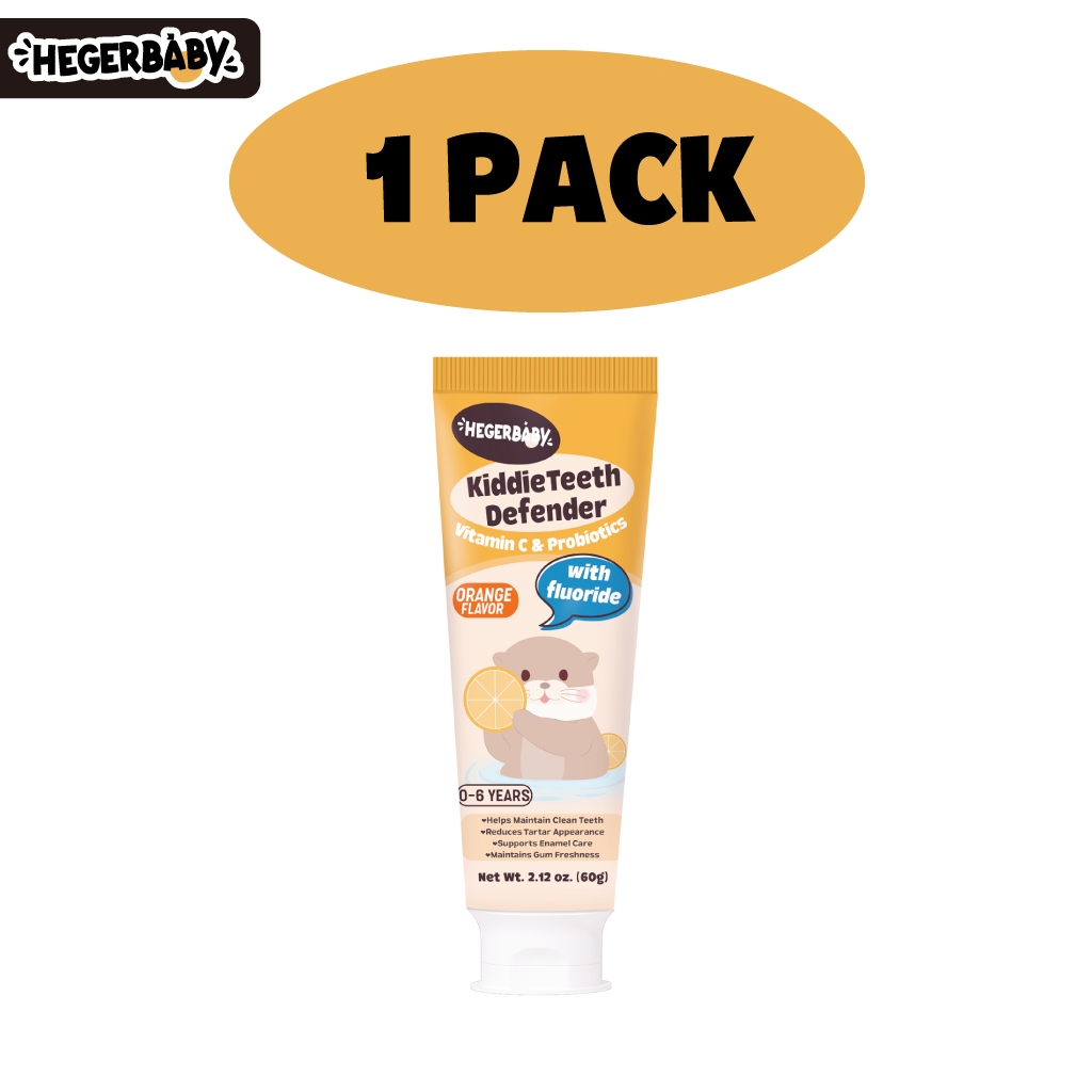 Hegerbaby Kiddieteeth Defender Toothpaste -  Kids Fluoride Whitening Milk Teeth 60g
