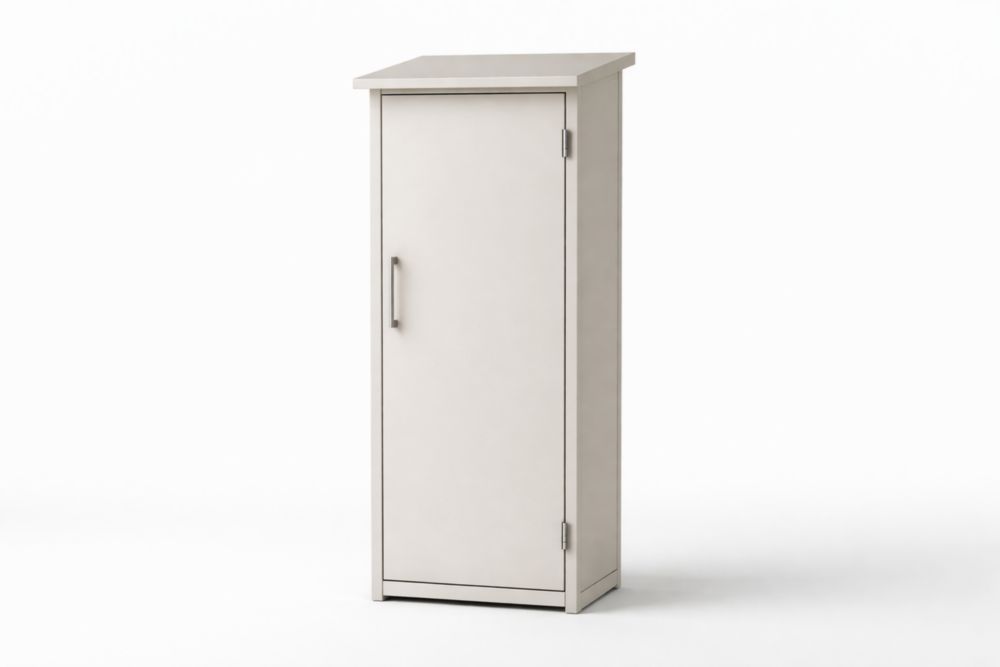 Single Door Steel Storage Cabinet Gray
