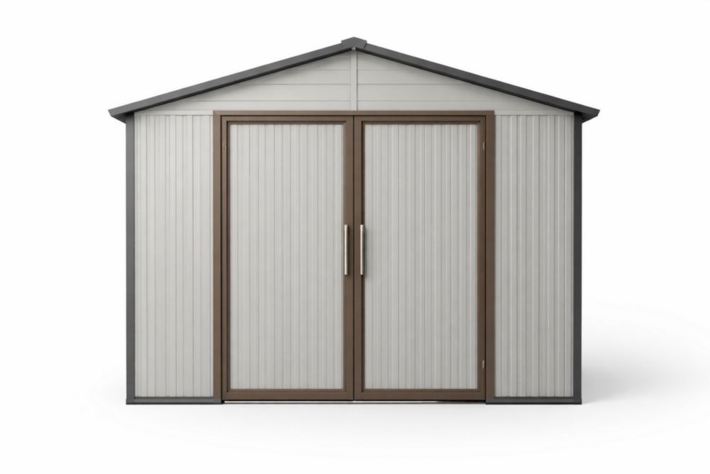Outdoor Metal Storage Shed with Double Doors 4.3m x 2.4m