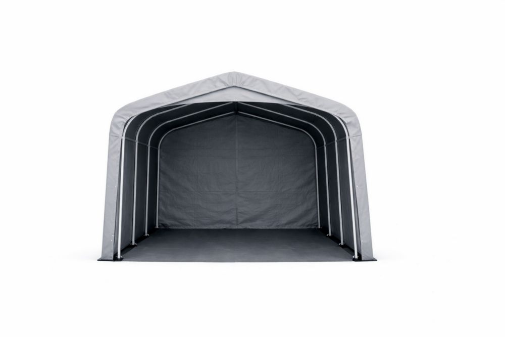 Gray Polyester Storage Shed with Steel Frame 300cm x 600cm x 240cm-Livomirae