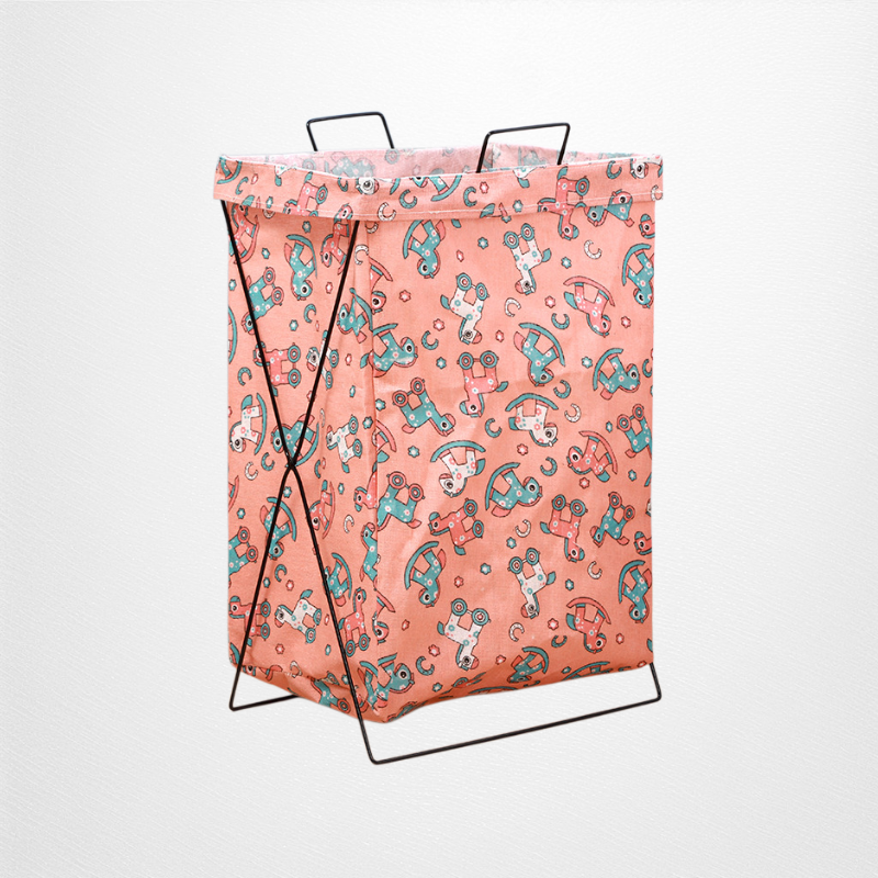 折りたたみ式金属製ランドリーバスケット