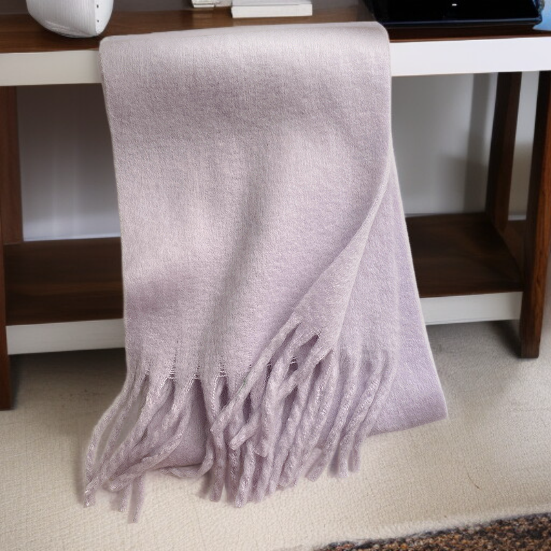 冬のモノクロの豪華な厚手の快適なスタイルの暖かいスカーフ