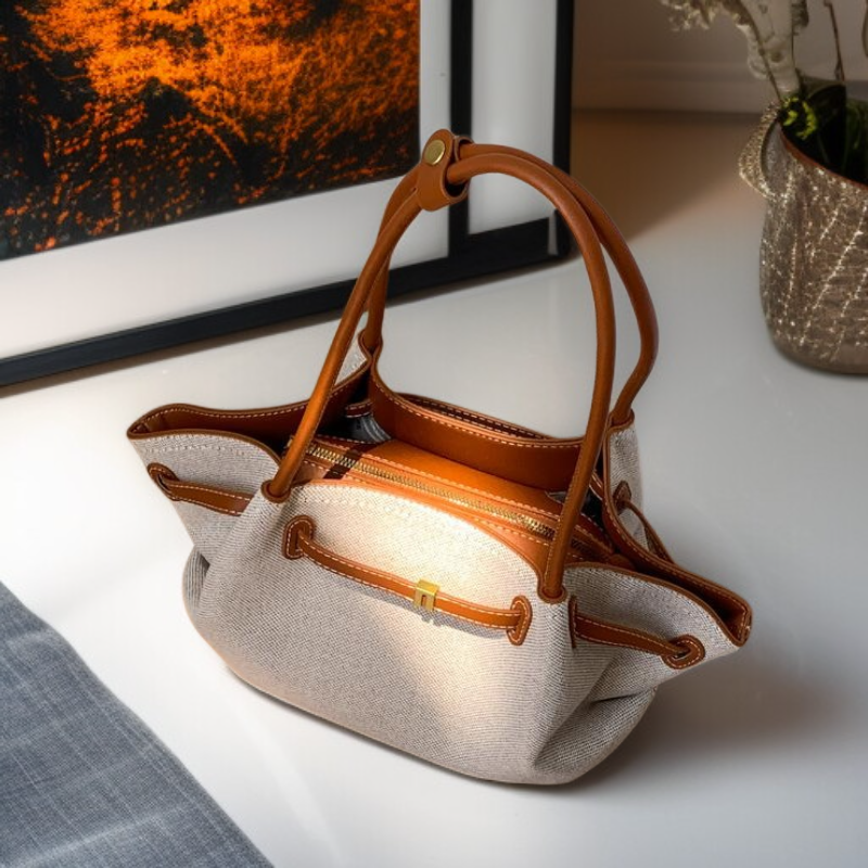 大容量キャンバスショルダーバッグ