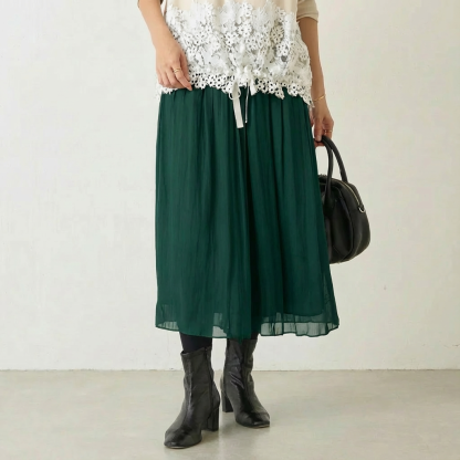 パールシフォンプリーツビーチパンツスカート