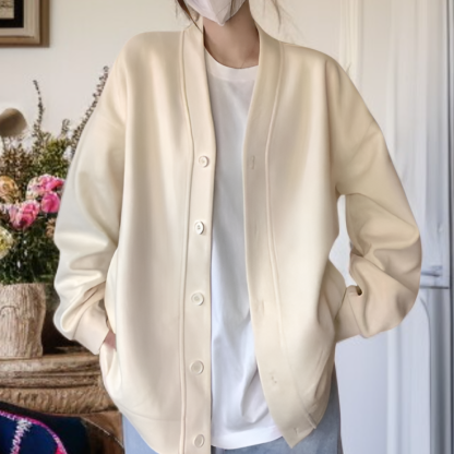 レディースボタンカーディガンジャケット