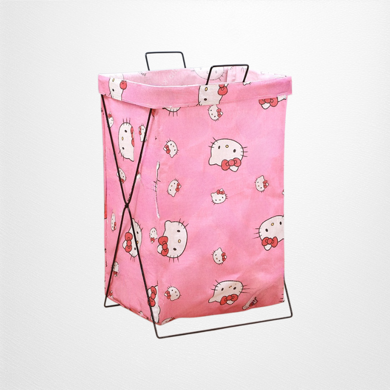 折りたたみ式金属製ランドリーバスケット