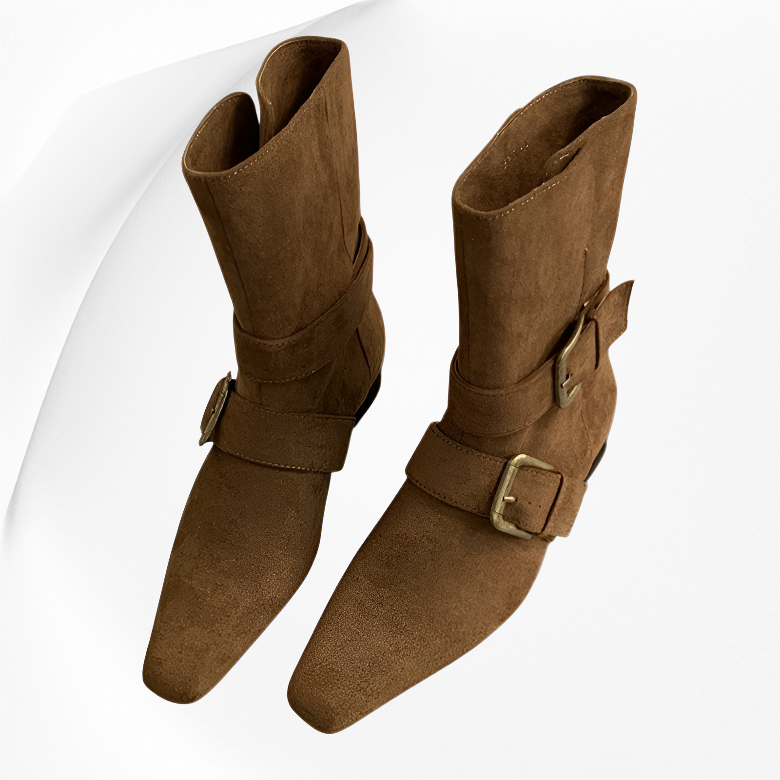 2025年韓国秋冬新作レトロフレンチニッチデザインショートウエスタンブーツ