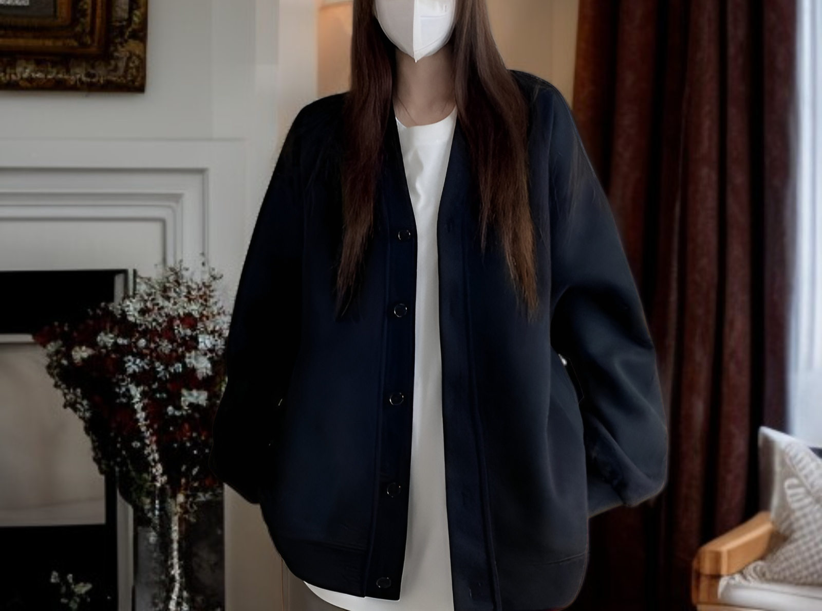 シンプルなレディースカーディガンジャケット