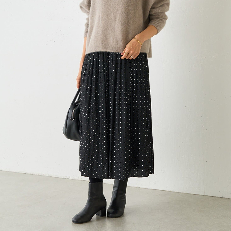 パールシフォンプリーツビーチパンツスカート