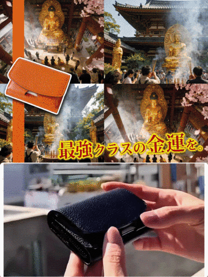 【手のひらサイズ】ガバッと開く驚きの収納力！最高級イタリア本革ミニ財布