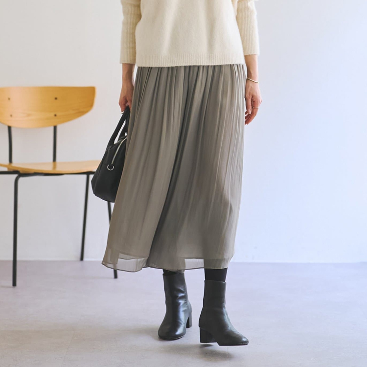 パールシフォンプリーツビーチパンツスカート