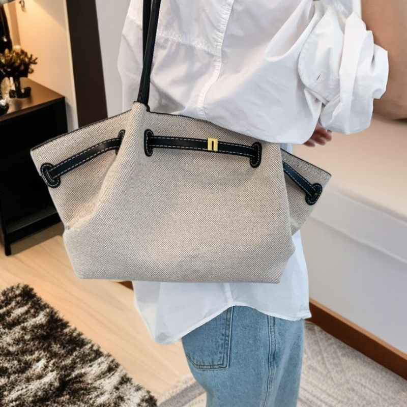 大容量キャンバスショルダーバッグ