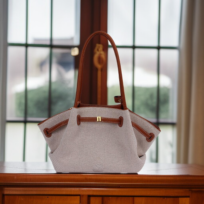 大容量キャンバスショルダーバッグ