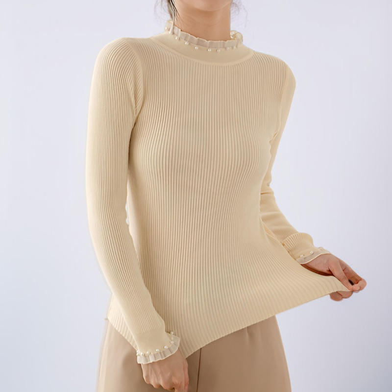 ハイネックインナーニットセーター