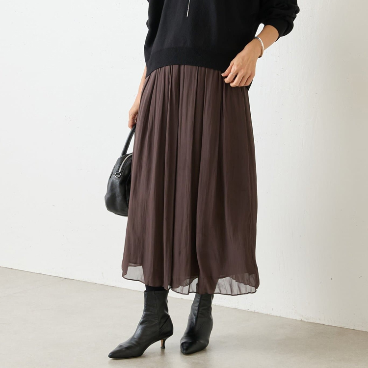 パールシフォンプリーツビーチパンツスカート