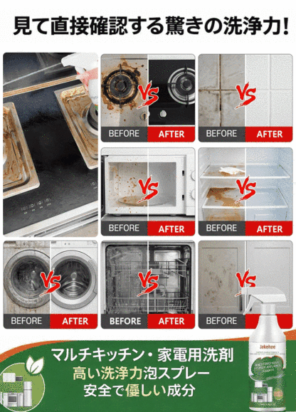 1本で解決するキッチン多機能クリーナー