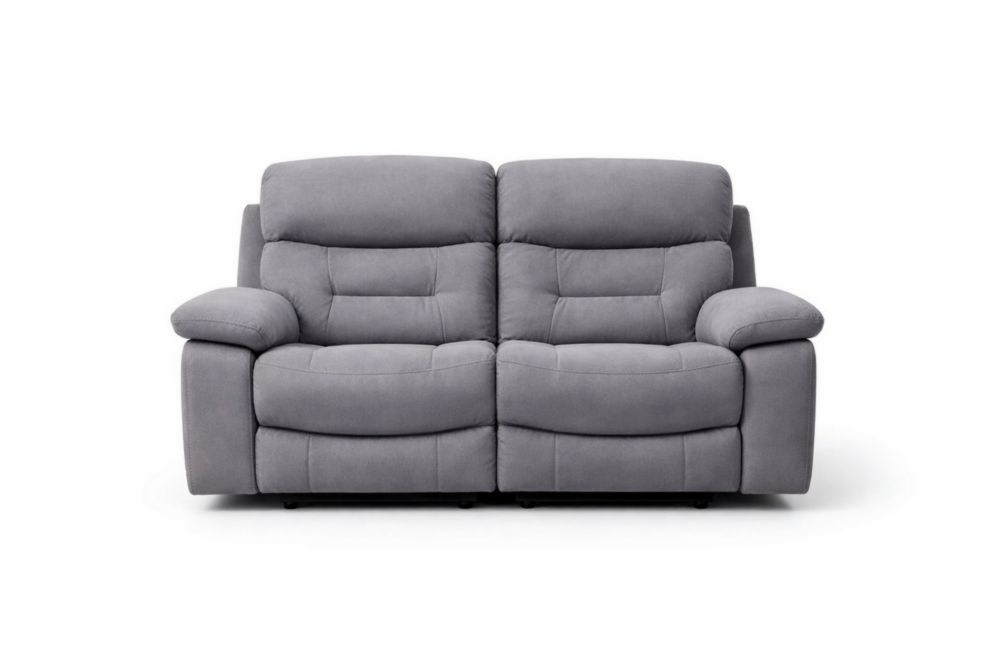 Reclining Sofa Polyester Fabric Gray-Roofviewsy